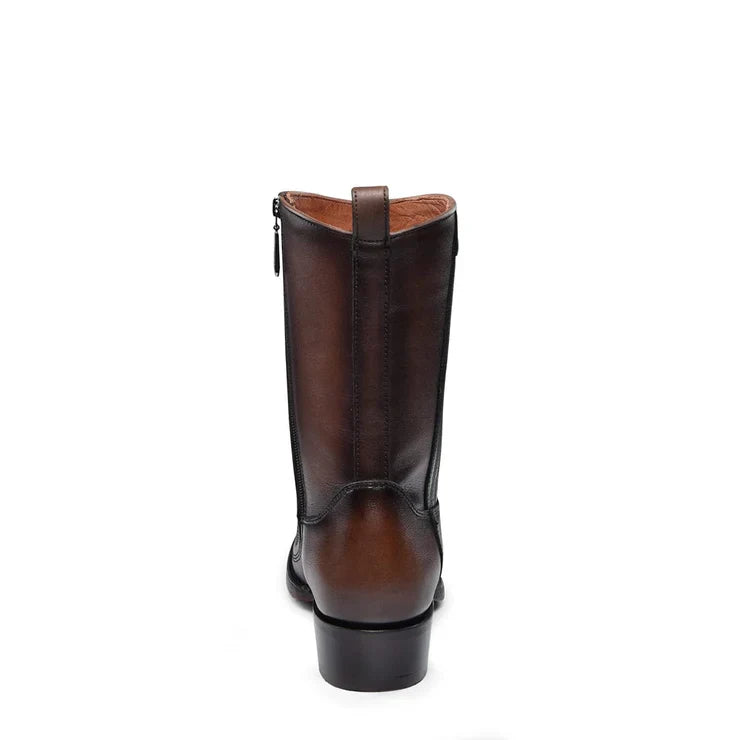 Flame Chocolate Ostrich Cowboy Boot CU803