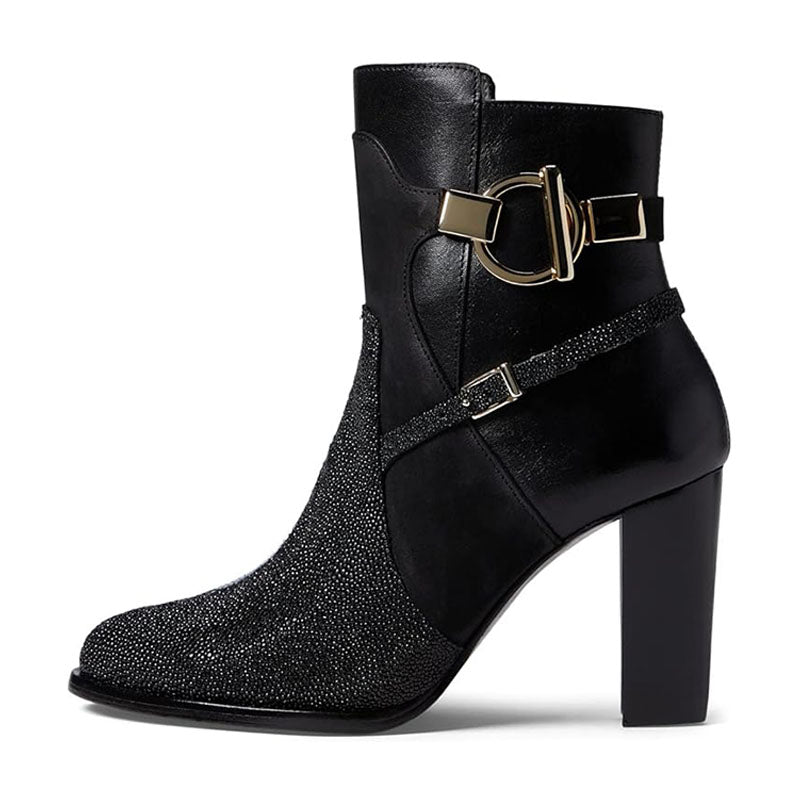 Black Stingray Casual Ankle Boot FC534