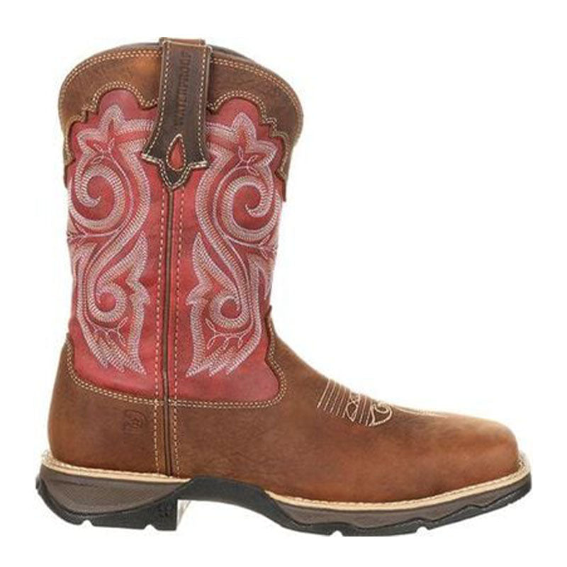 10" Wstrn Briar Brown and Rusty Red Work Boot DRD0220