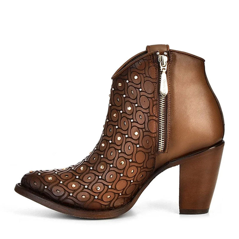 Maple Laser Crystals & Studs Casual Ankle Boot CU481