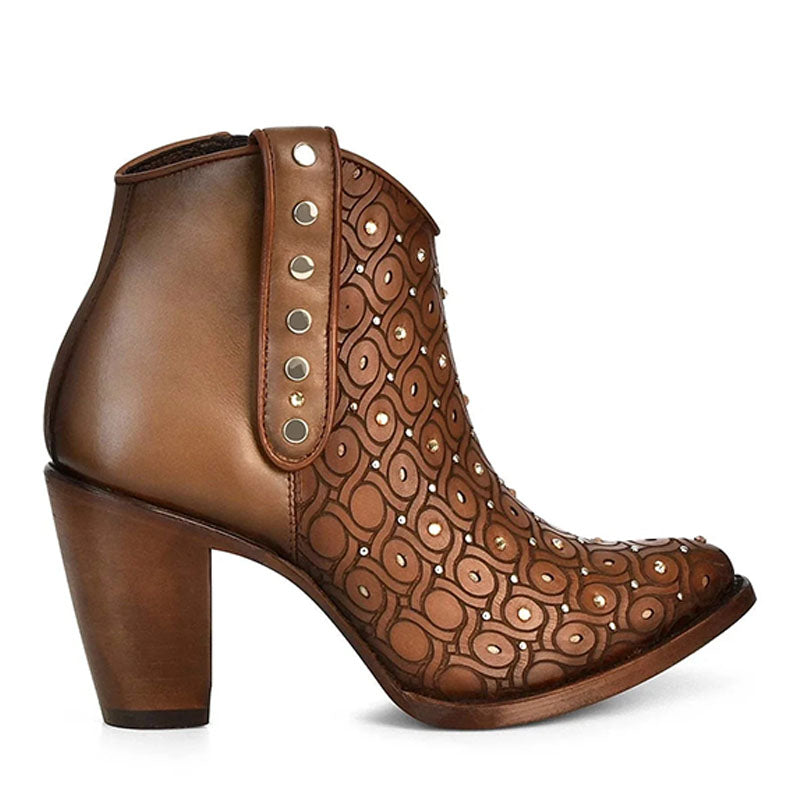 Maple Laser Crystals & Studs Casual Ankle Boot CU481