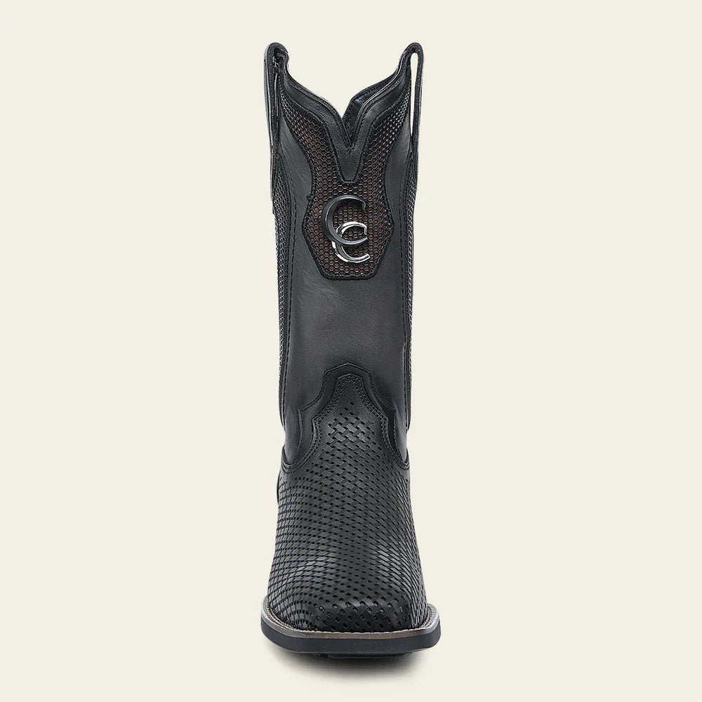 Black Oxford Laser Cowboy Boot CU985