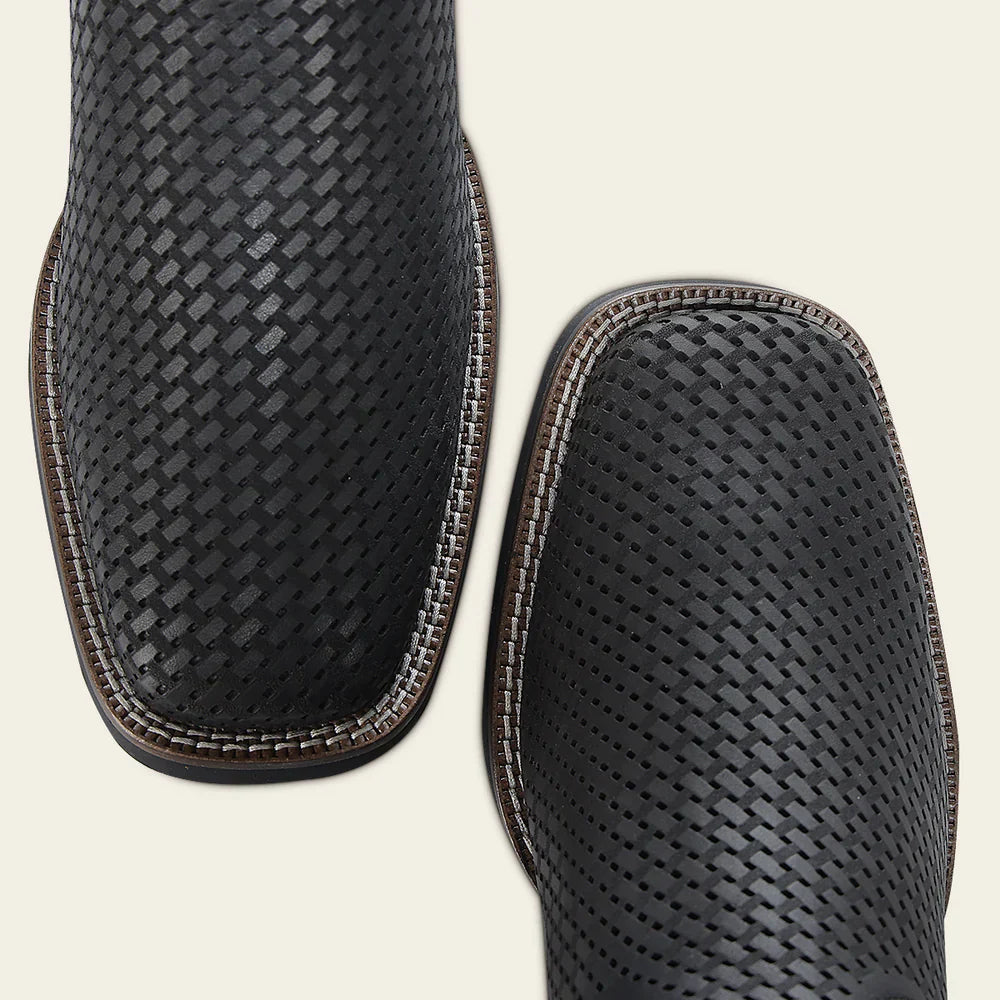 Black Oxford Laser Cowboy Boot CU985