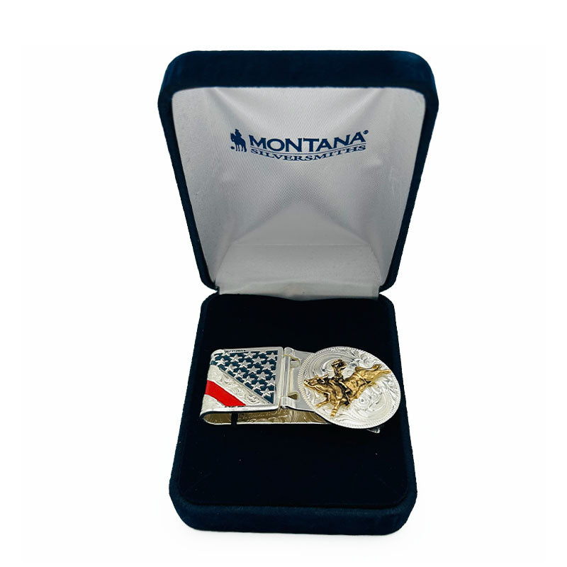 Amermade Flag Bullrider Money Clip AMMCL5973-330