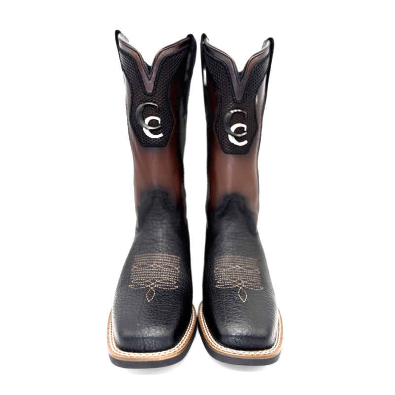 American Bison Black Western Boot CU982
