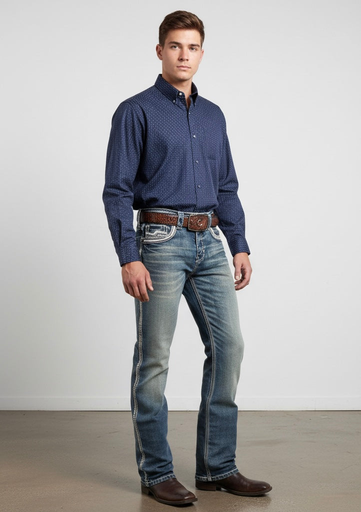 BC352 MN Atlantic Straw Caiman Laser Belt