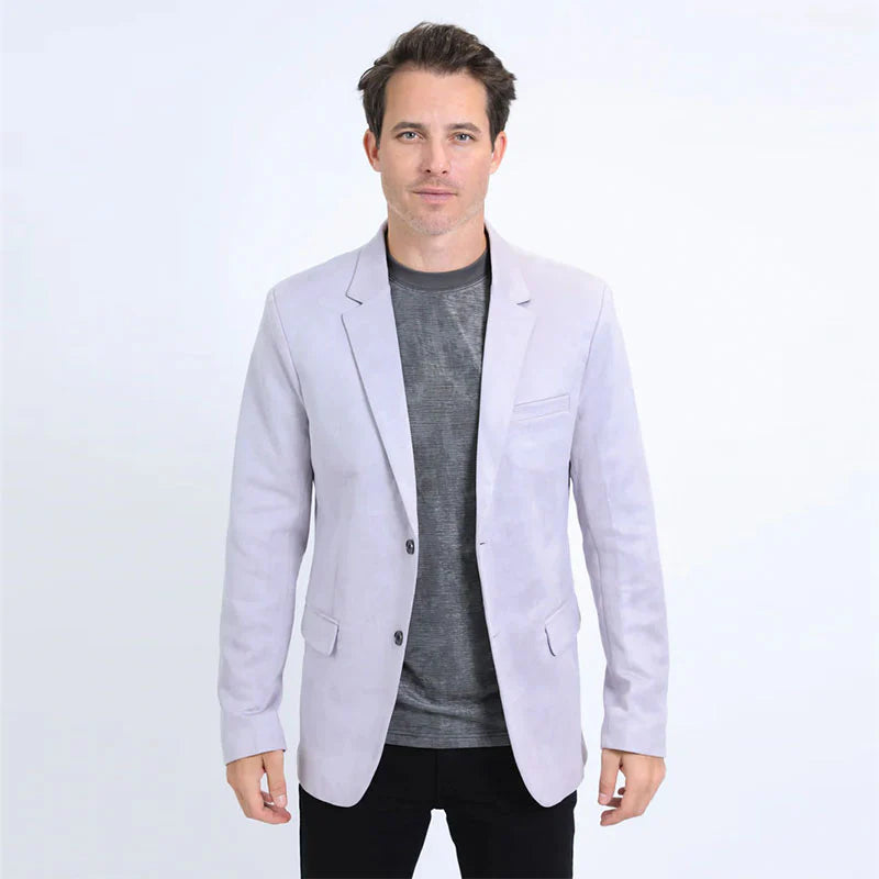 Gray Double Button Denim Jacket BLZ10537