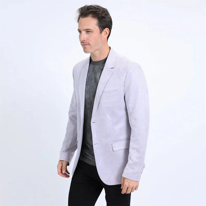 Gray Double Button Denim Jacket BLZ10537