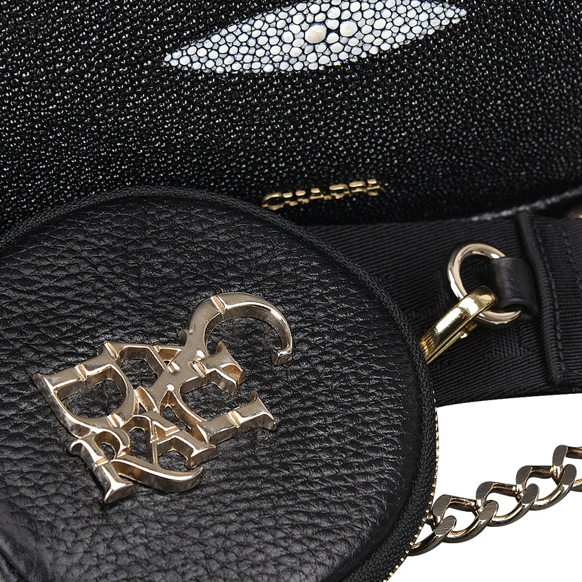 Black Stingray Zipper Bag DU538