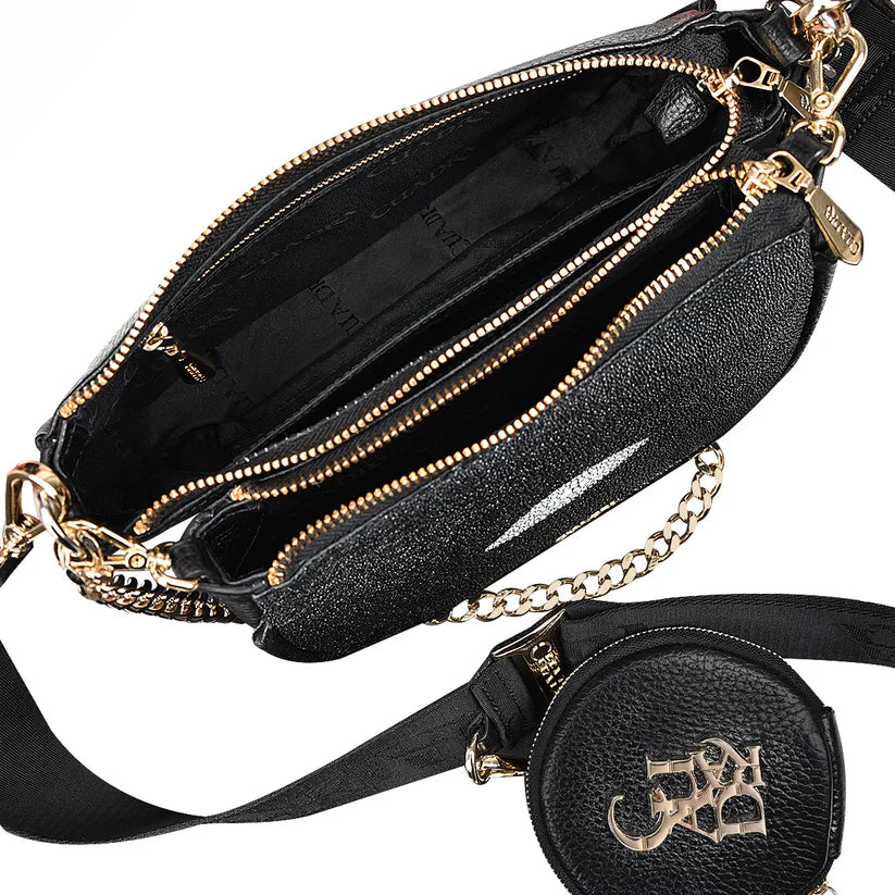 Black Stingray Zipper Bag DU538