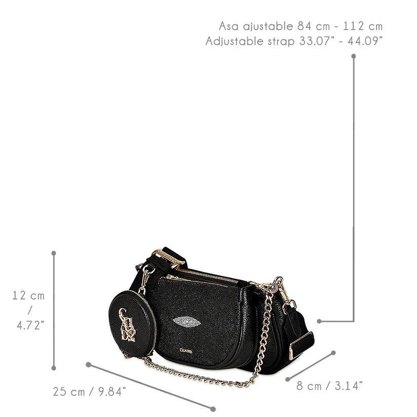 Black Stingray Zipper Bag DU538