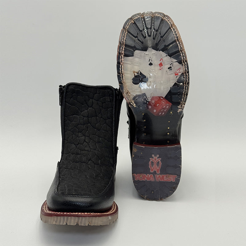 Black Bull Collar Ankle Boot 0119
