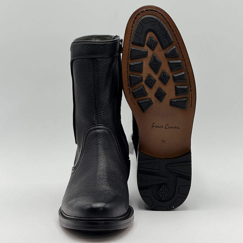 Black Deer Zipper Western Boot FC662