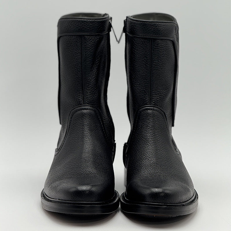 Black Deer Zipper Western Boot FC662