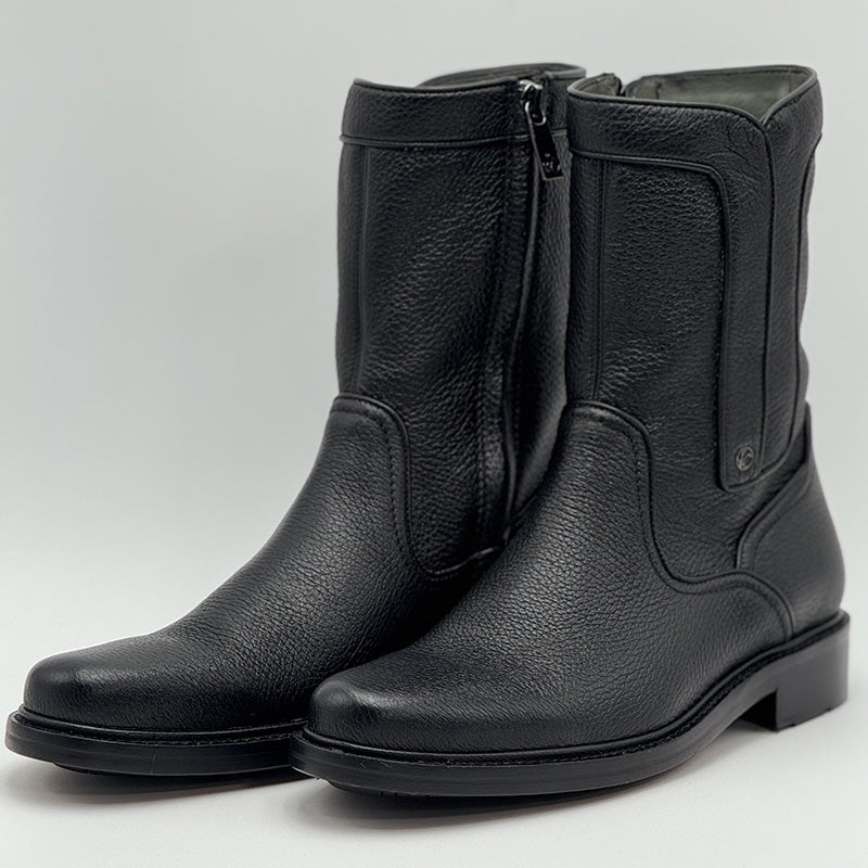 Black Deer Zipper Western Boot FC662
