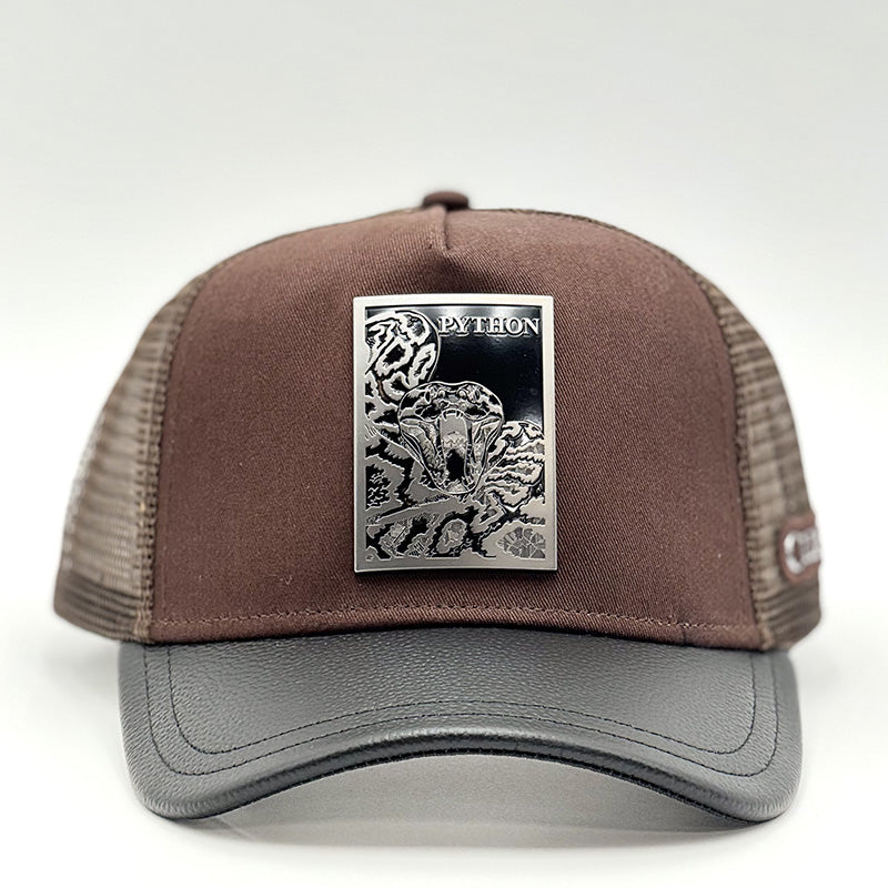 Blue Brown Python Patch Cap CC118
