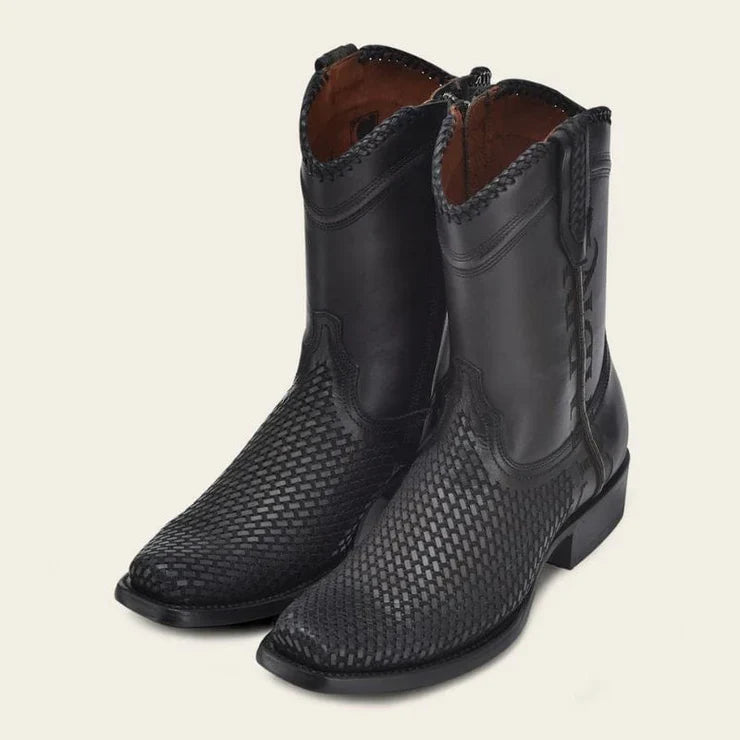 Oxford Laser & Woven Narrow Square Toe Boot CU969