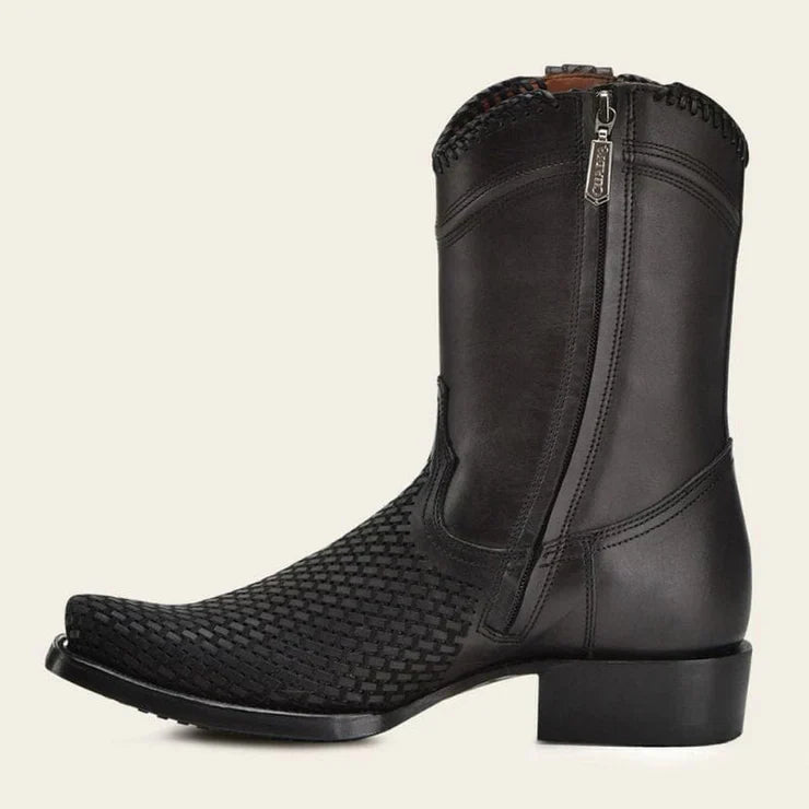 Oxford Laser & Woven Narrow Square Toe Boot CU969