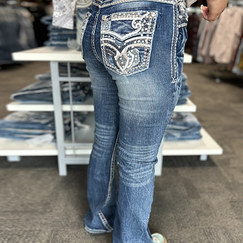 RA-9326-PB Rocks Ladies Jeans