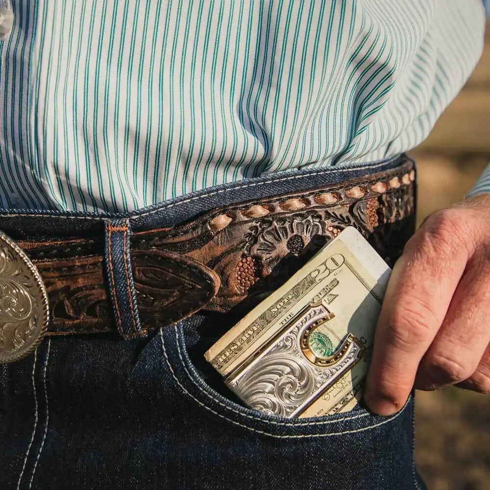 Horses Shoe Silver Money Clip MCL5236