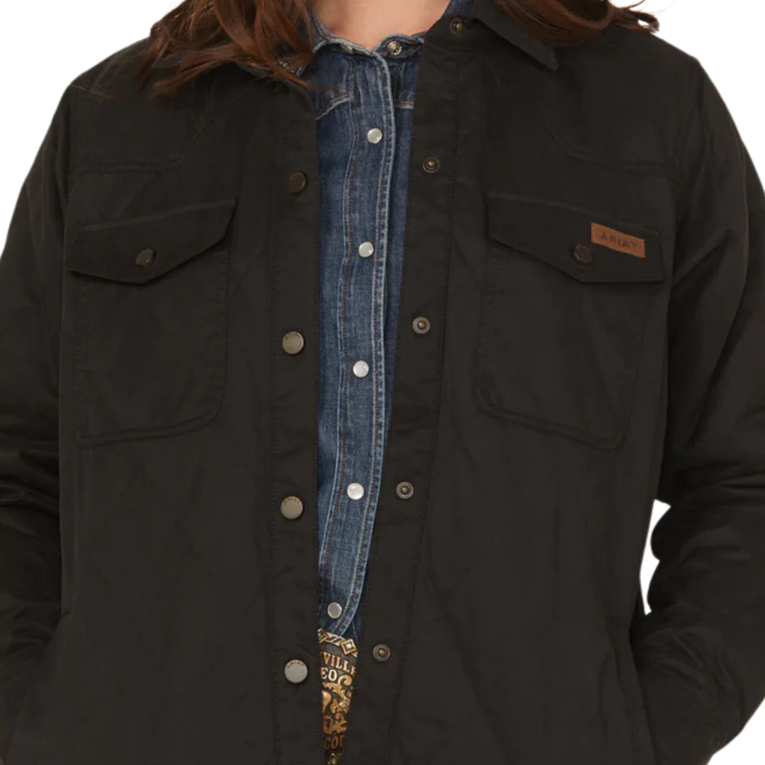 10062812 Grizzly Quilted Barn Black Jacket