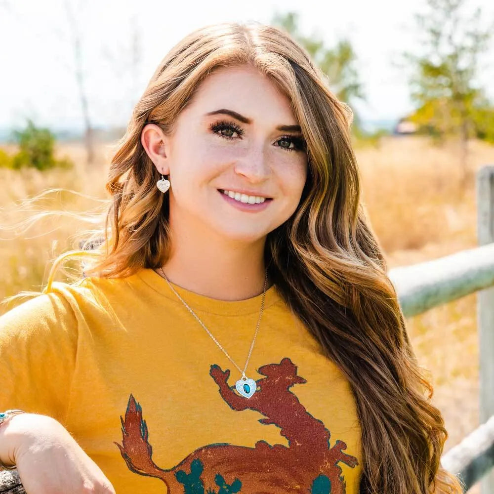 Chiseled Heart Turquoise Necklace NC5396