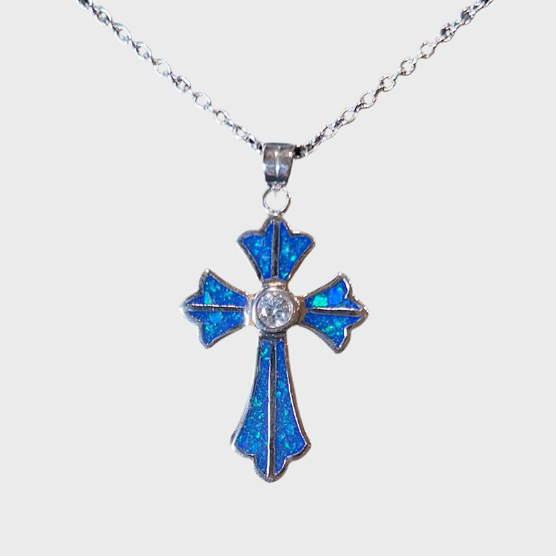 Opal & Cross Necklace NC3633