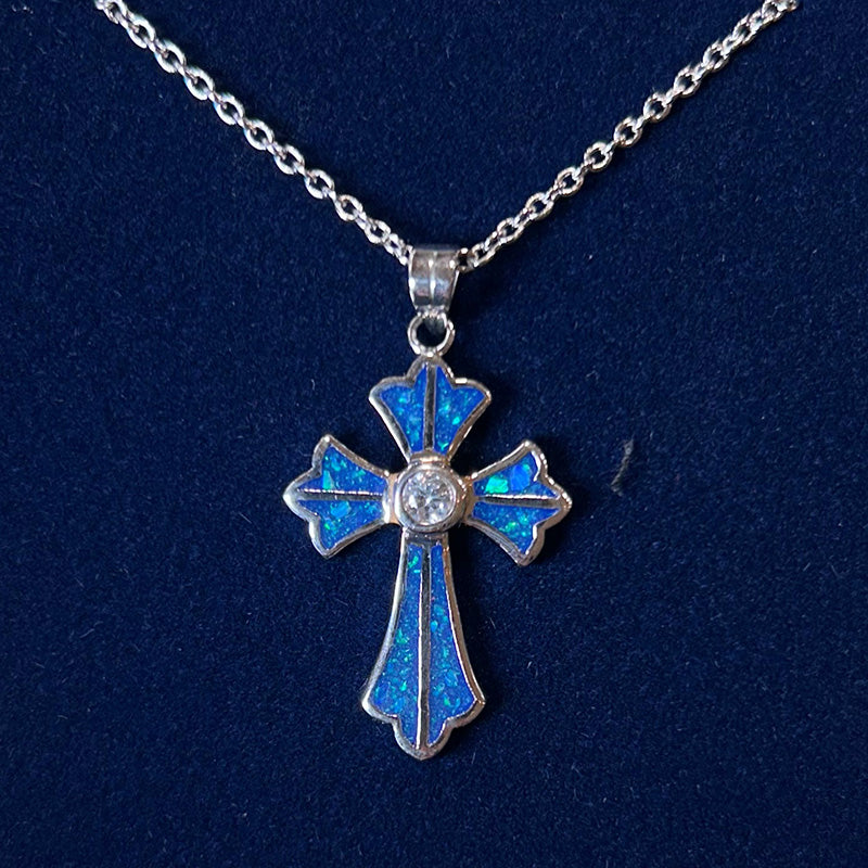 Opal & Cross Necklace NC3633