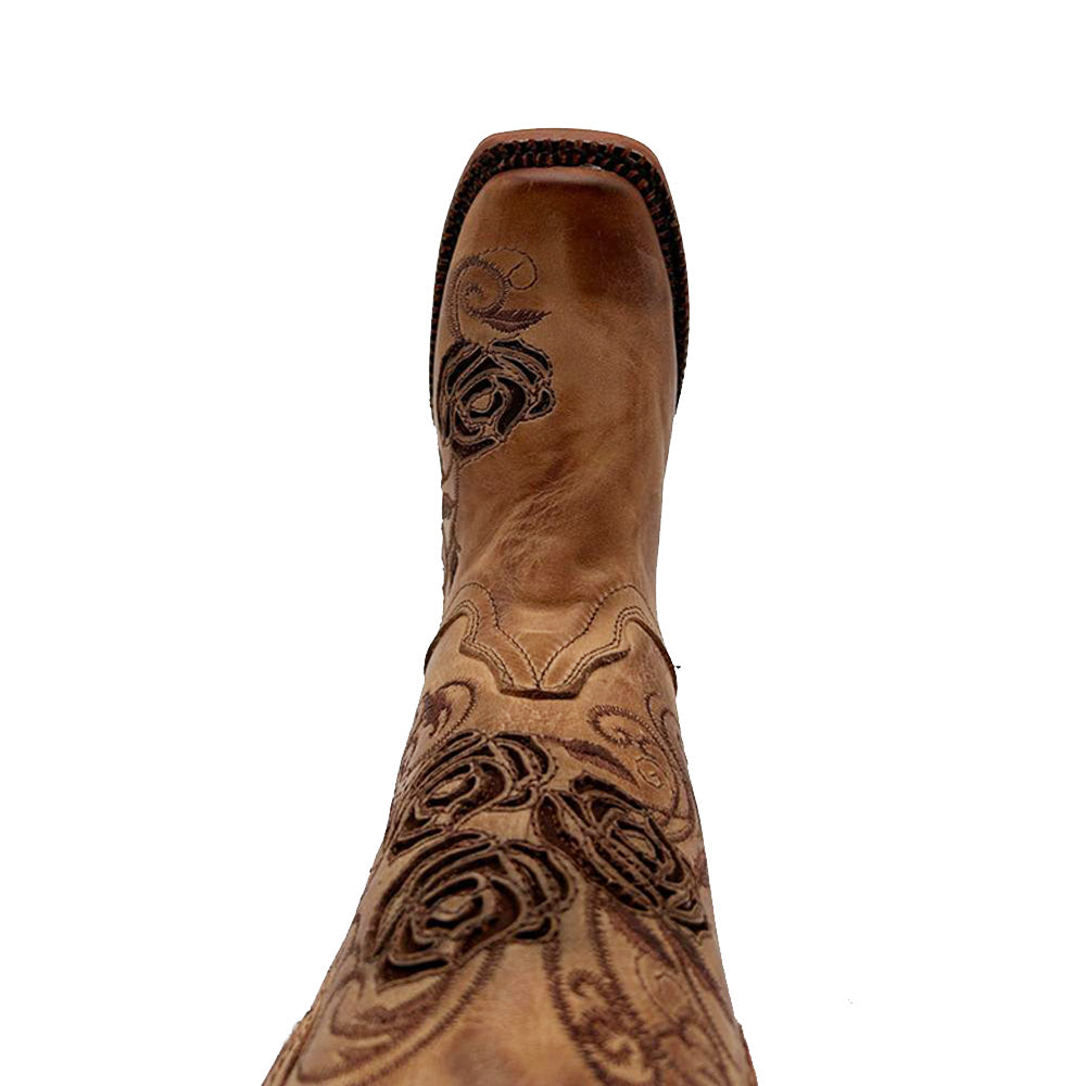Burnished Sand Brown Rose Western Boot TMG205062