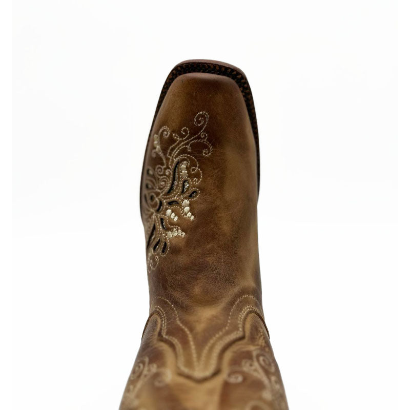 Sand Brown Butterfly Cowboy Boot TML205060