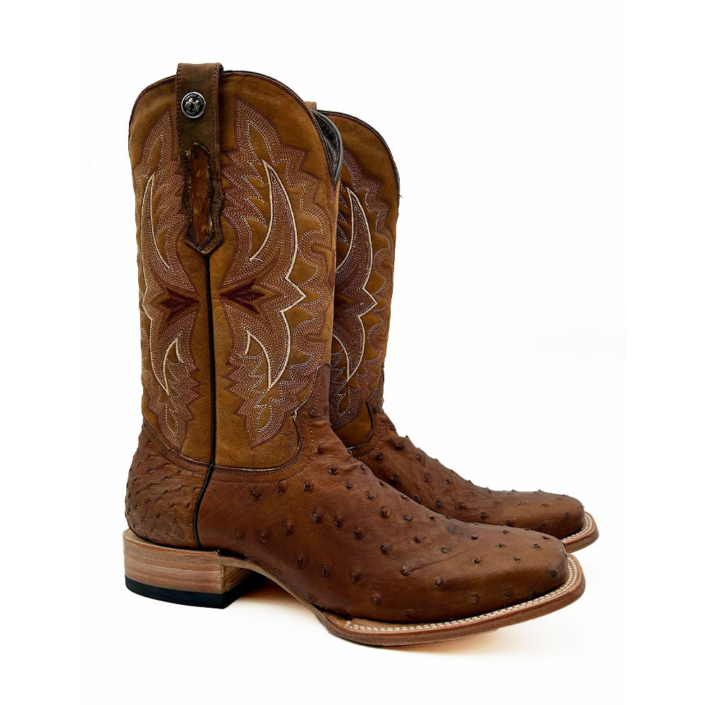 Ostrich Pull Up Antique Western Boot TMX200476