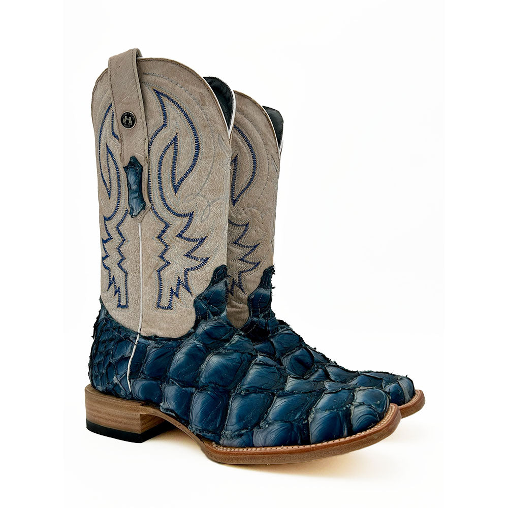 Fish Sky Blue Bicolor Matte Cowboy Boot TMX201323
