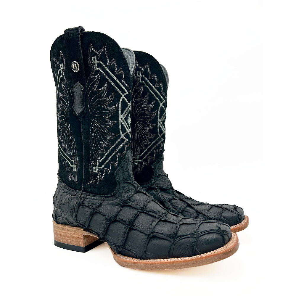 Monster Fish Matte Black Cowboy Boot TMX208004