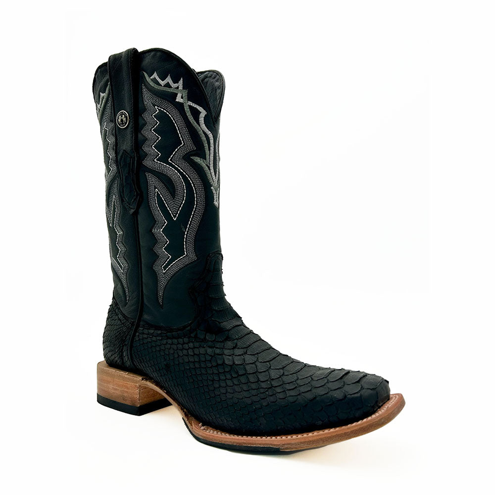 Python Jumbo Matte Black Cowboy Boot TMX208038 For Men – Yona West