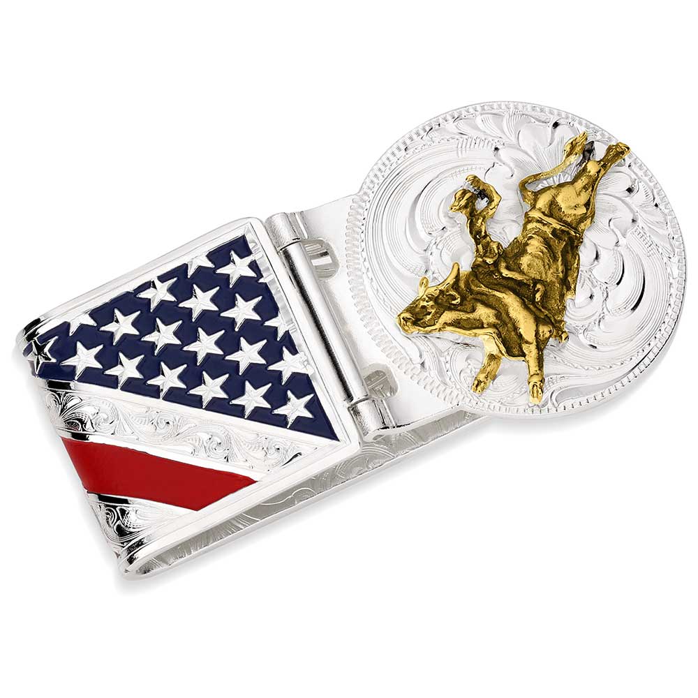 Amermade Flag Bullrider Money Clip AMMCL5973-330