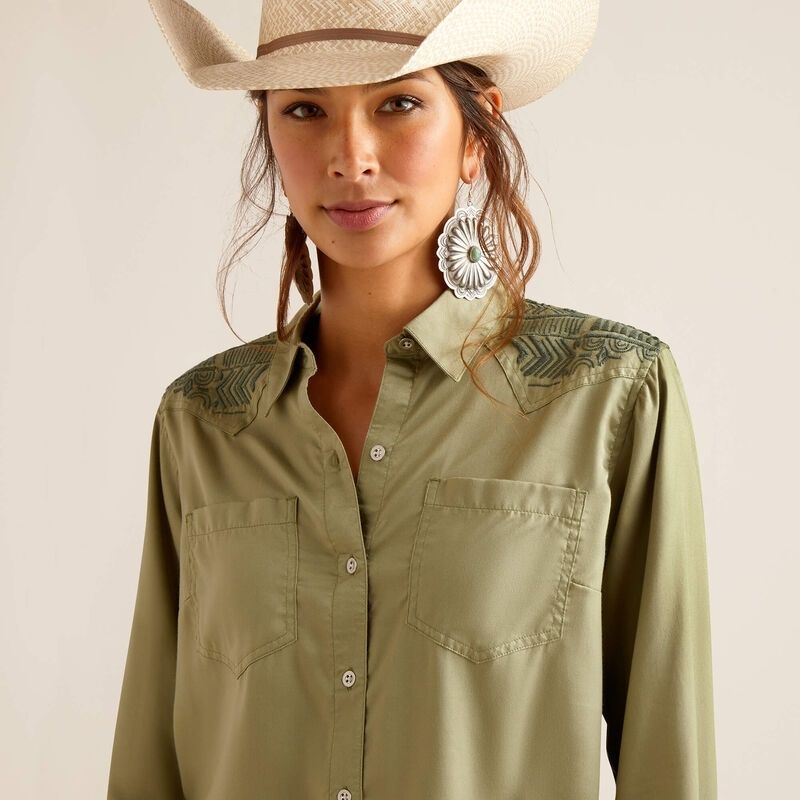 Erika Green Denim Shirt 10048990