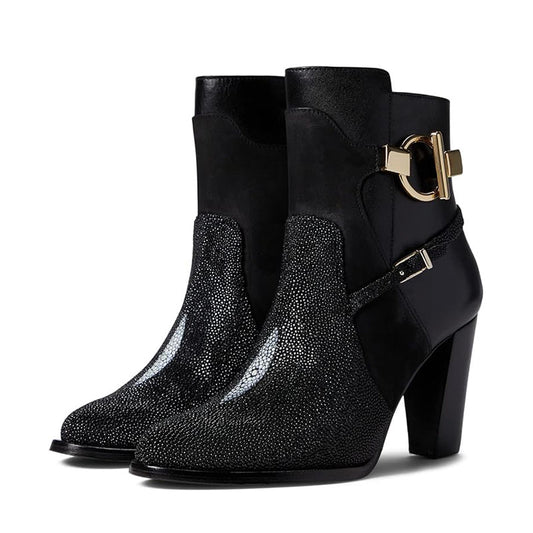 Black Stingray Casual Ankle Boot FC534