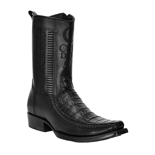 Plunge Black Caiman Casual Boot  CU805