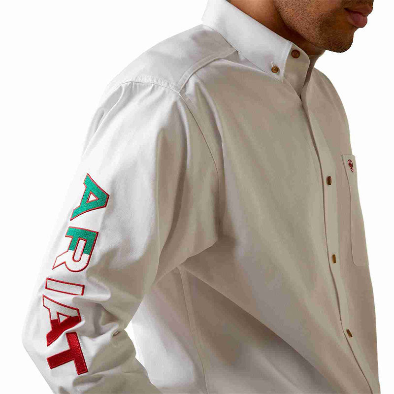 Team Logo Mexico White Denim Shirt 10040911