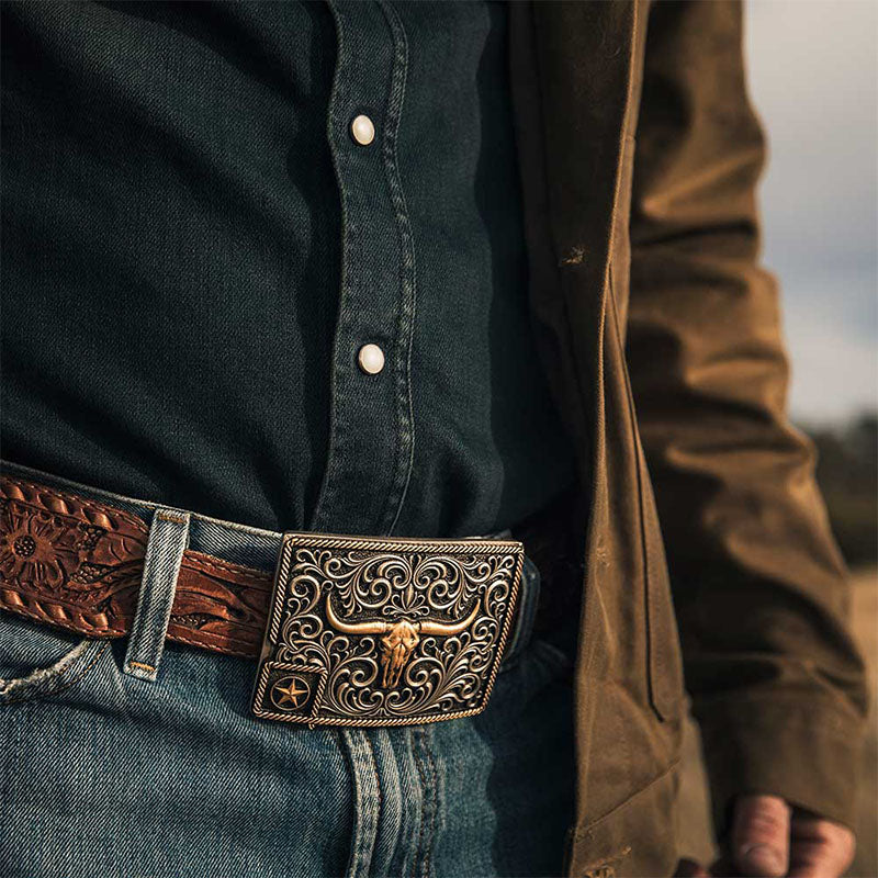 Lonestar longhorn Buckle A984P