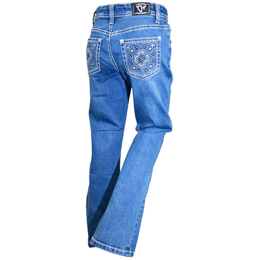 Patchwork Bandana Jean Med Wash 402177-450-JK YTH