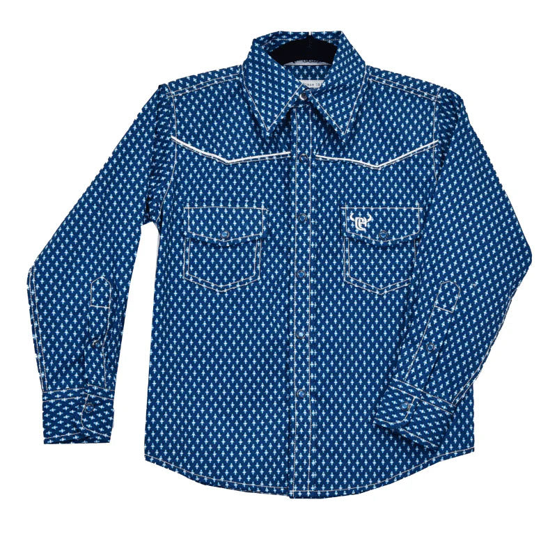 Fleur D' Cowboy Navy Shirt 325535-480-K YTH