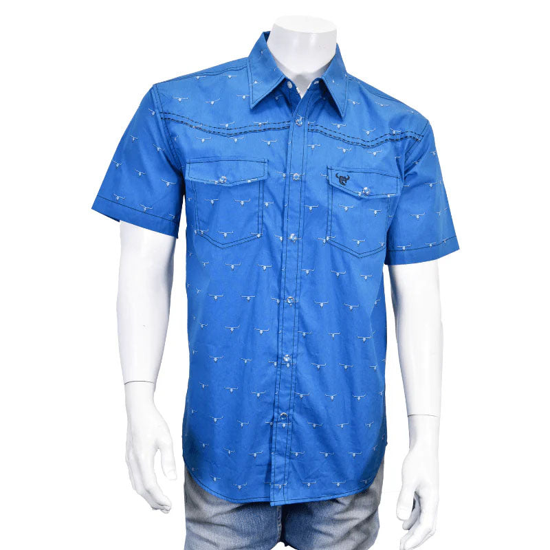 All Over Skull Cobalt Shirt 145540-405-M