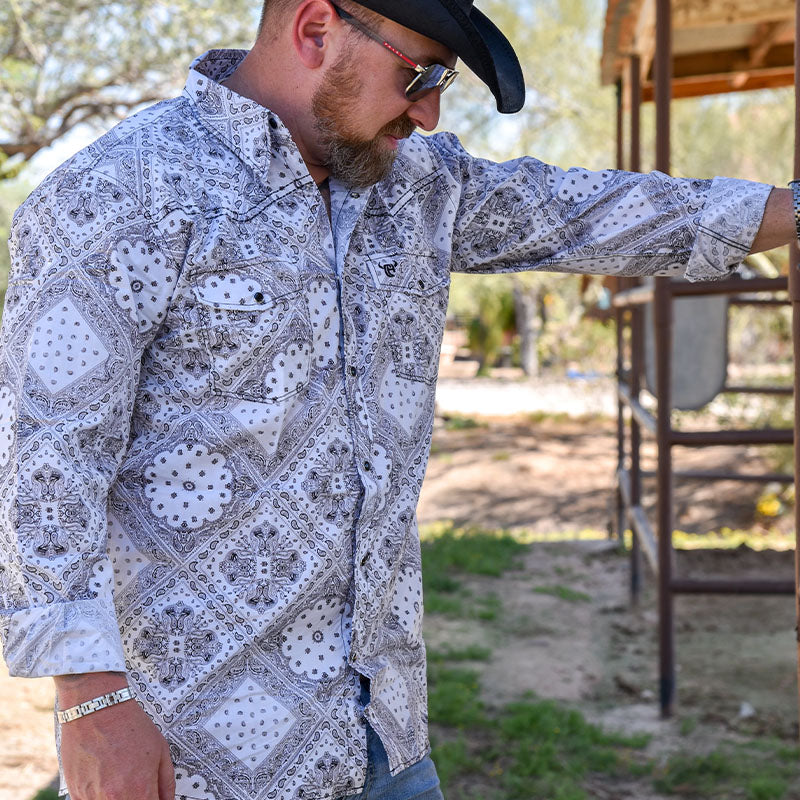 Bandana Print Black/White Shirt 125544-010-M