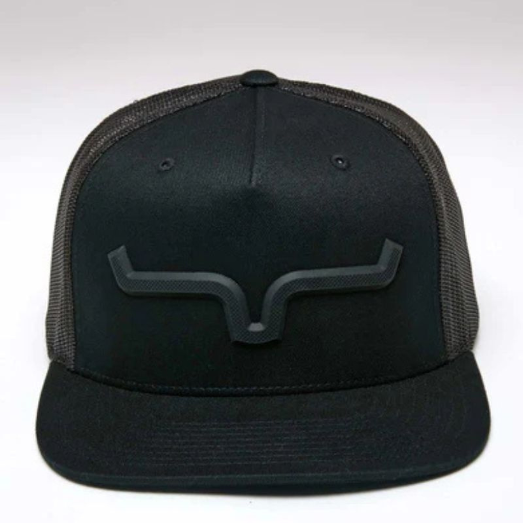 Centered front view showing the flat brim and embroidered logo.