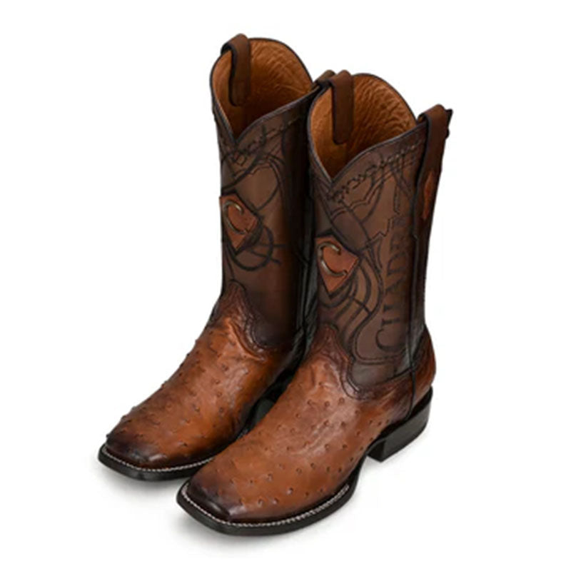 Square Toe Ostrich Cowboy Boot CU457