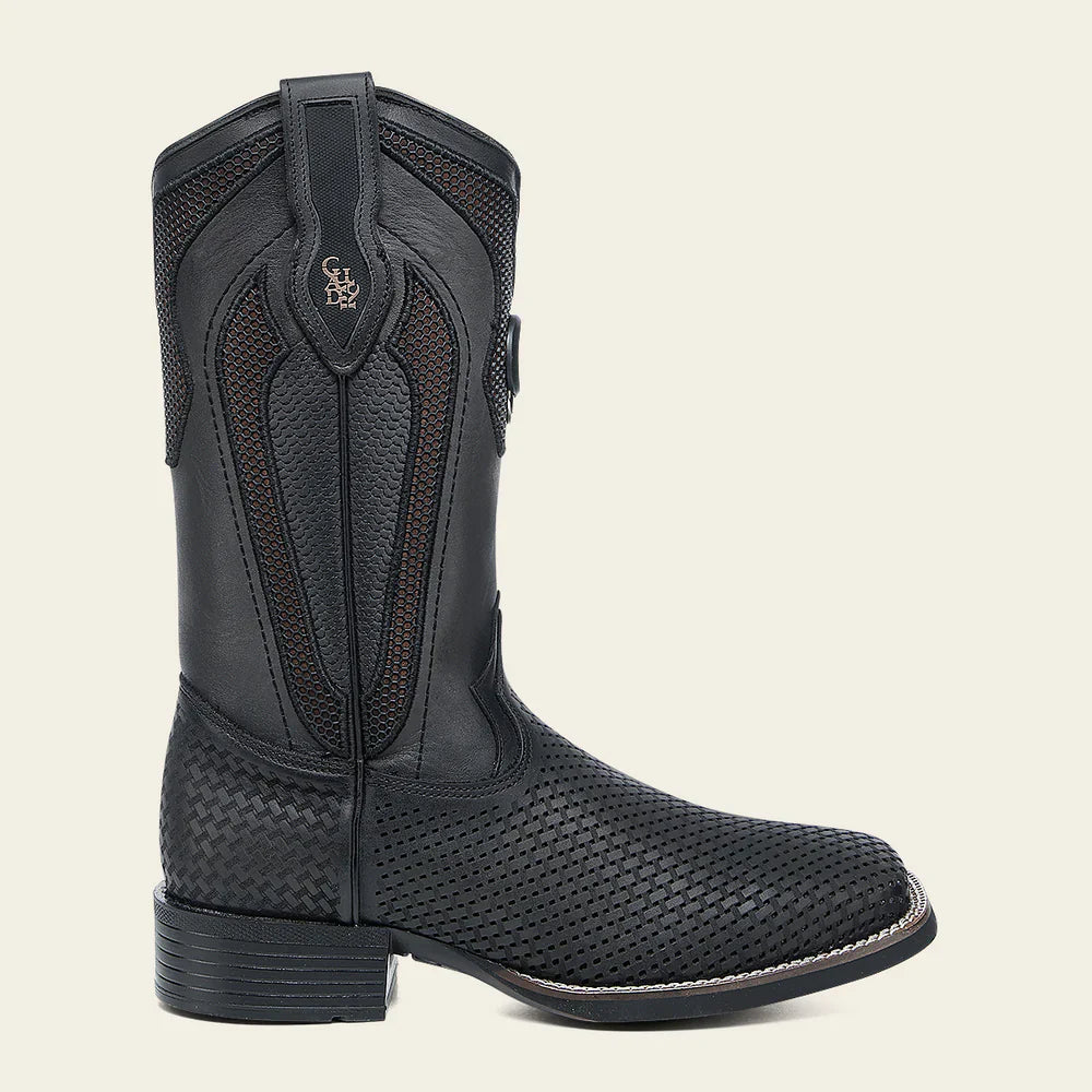Black Oxford Laser Cowboy Boot CU985
