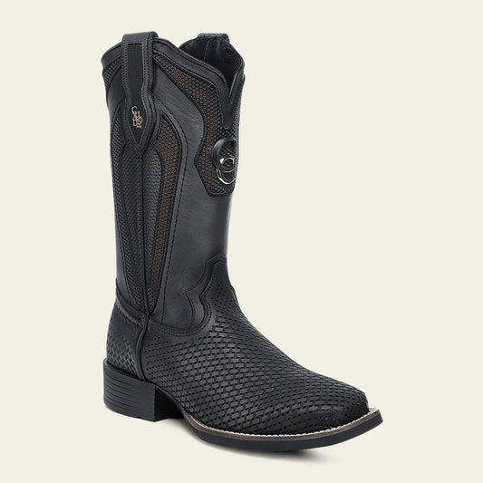 Black Oxford Laser Cowboy Boot CU985