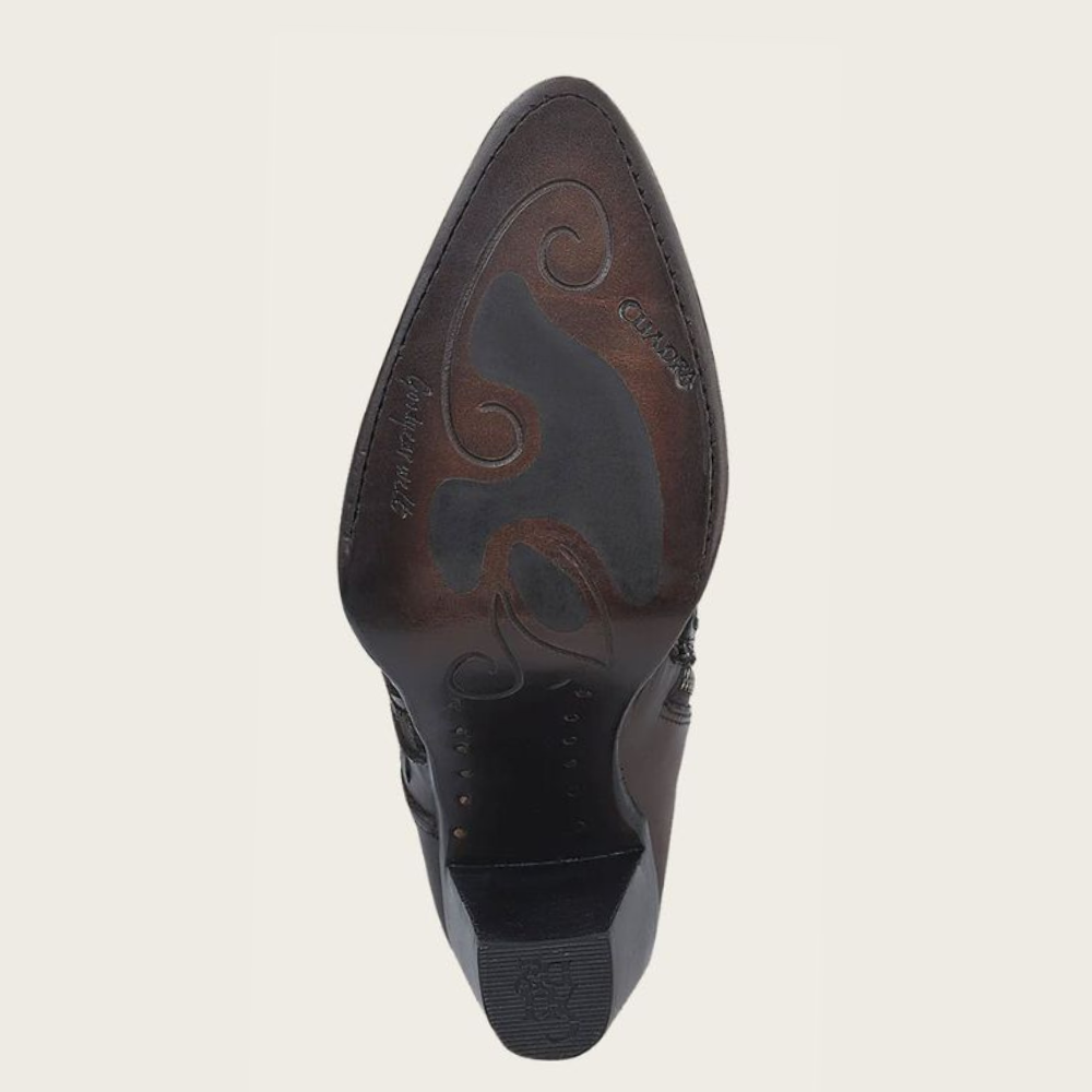 Bottom of the boot showing the textured leather sole and clean outline.