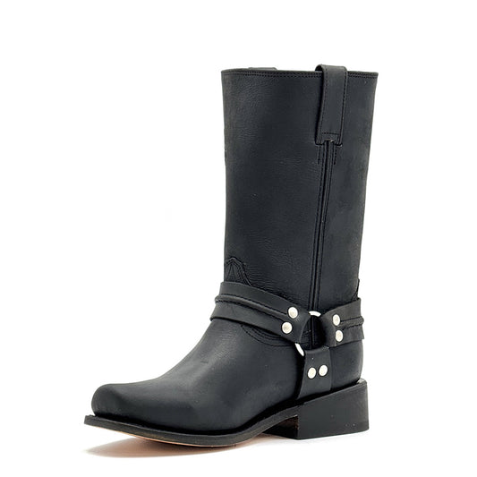 600 Trompa de Puerco Black Cowboy Boot
